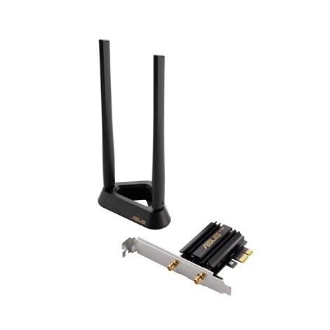 Asus | Tri Band PCI-E WiFi 6E | PCE-AXE59BT | 802.11ax | 574/2402/2042574/2402/2042 Mbit/s | Mbit/s | Ethernet LAN (RJ-45) ports - 3
